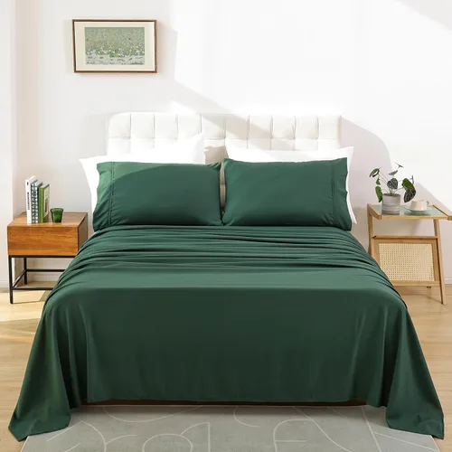 Miniatura 29 de Whitney Home Textile - Juego de sábanas tamaño King, sábanas de microfibra suaves de hotel tamaño King, bolsillo extra profundo, juegos de sábanas