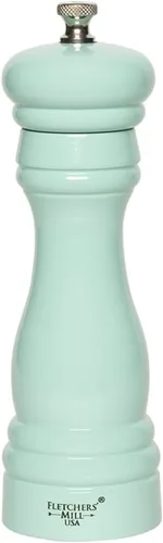 Miniatura 41 de Fletchers' Mill Molinillo de Sal Federal, Verde Espuma de Mar - 8 Pulgadas, Molienda Ajustable de Fina a Gruesa, HECHO EN EE.UU. Seafoam