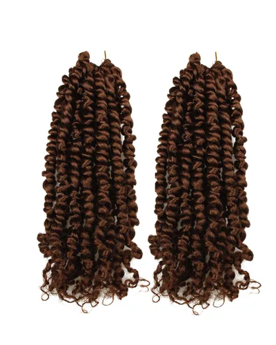 Miniatura 9 de Cabello de Ganchillo Pre-Retorcido Passion Twist para Mujeres Negras y Niños, Cabello Passion Twist Pre-Enrollado Trenzas Bohemias 4 Pulgadas 8