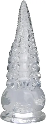 Miniatura 6 de Consolador tentáculo anal transparente con ventosa, consolador realista transparente para estimulación de próstata para el punto G, tapón anal