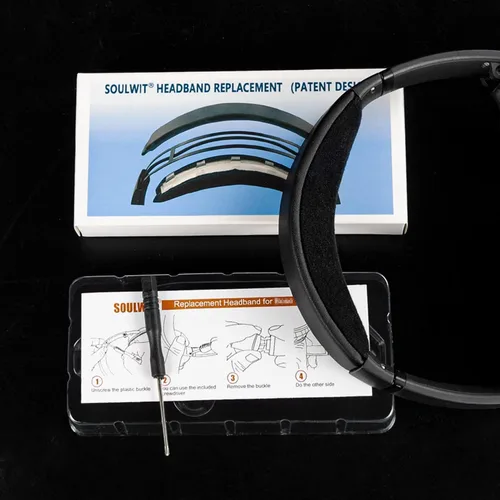 Miniatura 8 de SOULWIT Funda de diadema para auriculares Bose QC35 y QuietComfort 35 II (QC35 ii), repuesto para auriculares, pieza de reparación de almohadilla