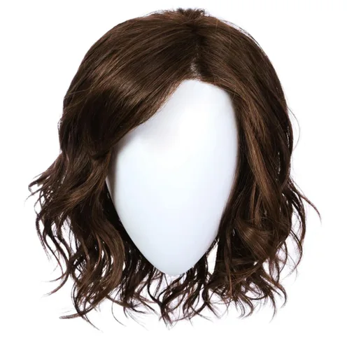 Miniatura 9 de Raquel Welch - Peluca estilo Bob de la editora en capas hasta el hombro por Hairuwear, tamaño de gorra grande, castaño iluminado por el sol RL10/12