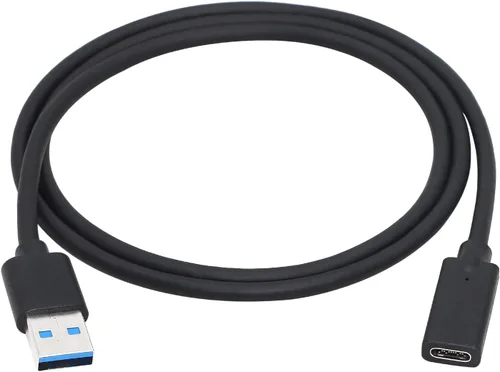 CERRXIAN USB 3.0 Tipo A Macho a USB 3.0 Tipo C Conector Convertidor Adaptador (Negro) (3 pies)
