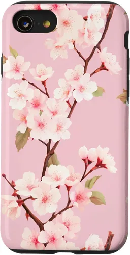 Miniatura 17 de Funda rosa pastel con patrón Japanese Cherry Blossom Floral Flower para iPhone 14 Pro