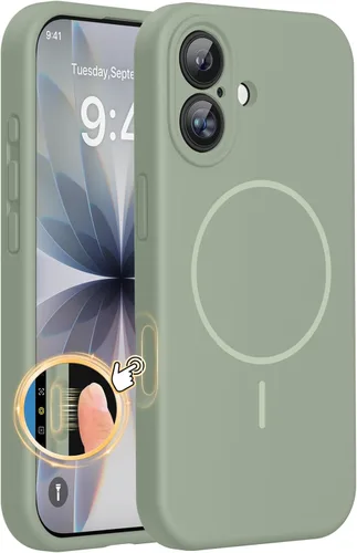 Miniatura 23 de Miracase Funda diseñada para iPhone 13, con protector de pantalla de vidrio templado, forro de microfibra suave antiarañazos, funda de goma