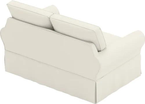 Miniatura 4 de La funda de sofá de algodón es de 2 asientos de repuesto compatible con Pottery Barn PB Basic Loveseat Sofa (beige)