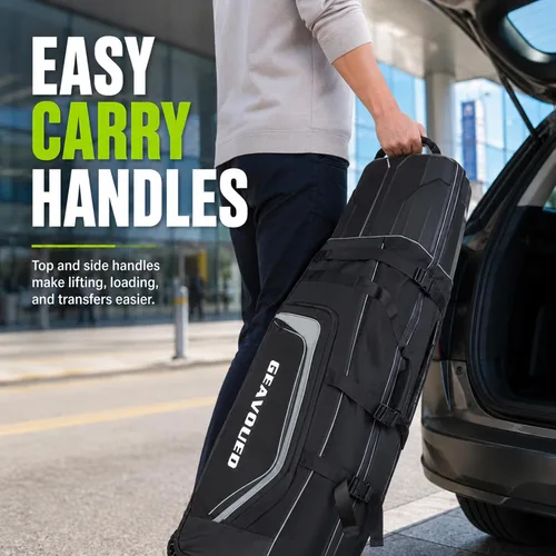 Miniatura 7 de Golf Travel Bag with Hard Case Top and Wheels,Premium Oxford Fabric,Golf Travel Bags for Airlines,Protect Your Club for Safe Transport Gris