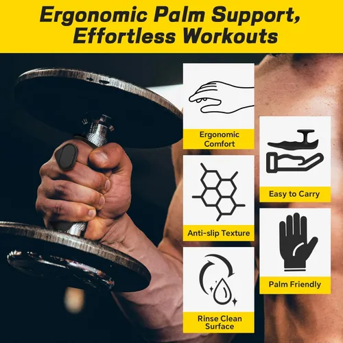 Miniatura 3 de Guantes de entrenamiento antideslizantes Huafa, guantes de gimnasio para levantamiento de pesas, almohadillas ergonómicas para levantamiento