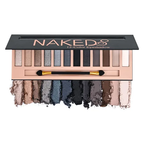 Miniatura 10 de Paleta de Sombras de Ojos de 12 Colores Maquillaje Colores Nude Naturales Nude Mate Shimmer Brillo Glitter Pigmento Conjunto de Paletas de Sombra