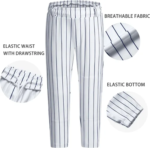 Miniatura 5 de QBK 2T3T4T5T Pantalones de béisbol para niños pequeños, pantalones de sóftbol para niños, pantalones de pelota para niño y niña