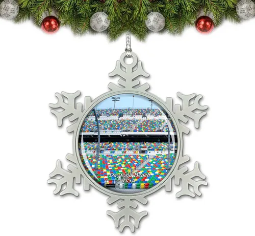 USA America Daytona International Speedway Daytona Beach Adorno de Navidad Decoración de árbol de cristal Metal recuerdo regalo