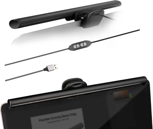 Miniatura 4 de CATPOWER - Barra de luz de monitor portátil para laptop con conexión USB, lámpara de trabajo LED para lectura electrónica, 3 ajustes de temperatura