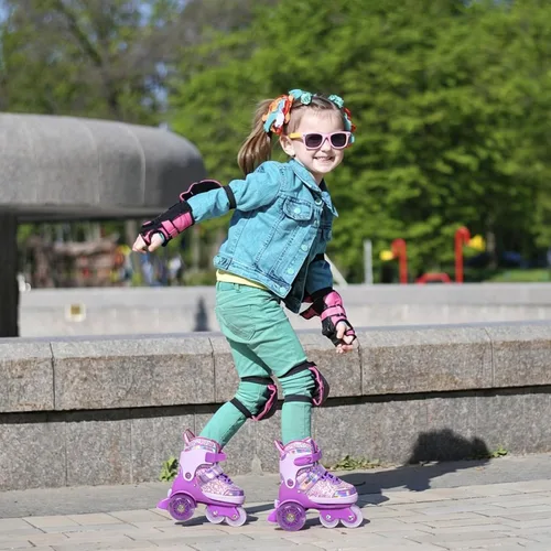 Miniatura 6 de Nattork - Patines de ruedas para niños pequeños, patines de tres ruedas ajustables en 4 tallas para niñas de 3 a 7 años con ruedas iluminadas Sueño