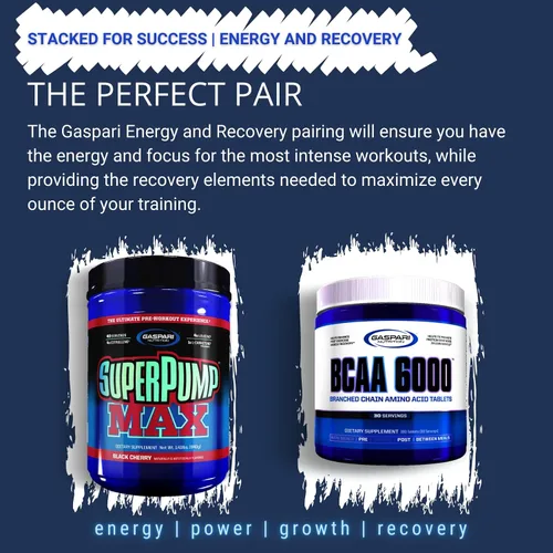 Miniatura 6 de Gaspari Nutrition AminoMax 8000, Aminoácidos Avanzados para Recuperación Muscular, Creatina, Leucina, Taurina y BCAA (325 Tabletas)