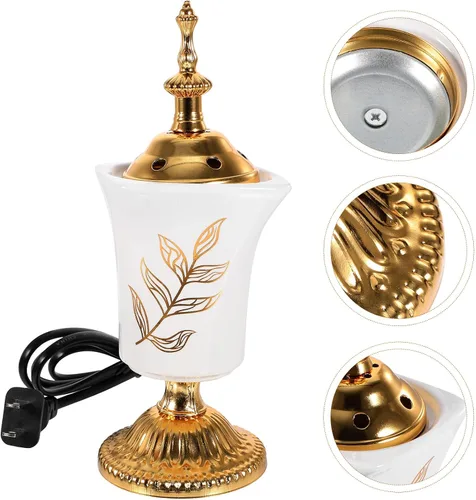 Miniatura 4 de Zerodeko Quemador de incienso enchufable Oud Quemador de resina de incienso Bakhoor Quemador eléctrico de incienso árabe Soporte de incienso
