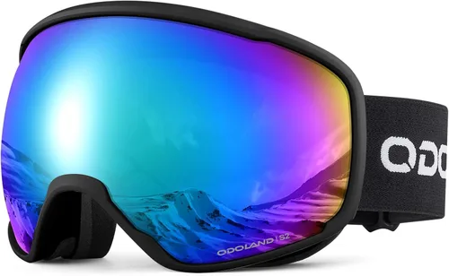 Miniatura 11 de Odoland Gafas de esquí de nieve S2 de doble lente antivaho OTG a prueba de viento UV400 para hombres, mujeres y jóvenes, esquí, snowboard Lente