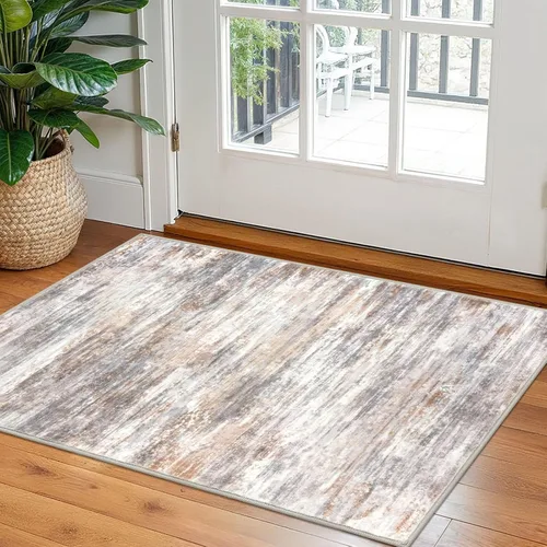 Miniatura 185 de KOZYFLY – Alfombra de pasillo moderna y lavable de diseño abstracto verde, 2 x 5 pies, antideslizante, suave y de pelo corto, ideal para cocina