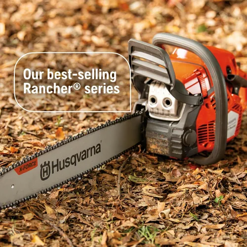 Miniatura 3 de Husqvarna Motosierra de gas 450S Rancher de 50.2 cc 3.2 HP, motor X-Torq de 2 ciclos, motosierra de 20 pulgadas con engrasador automático, para poda