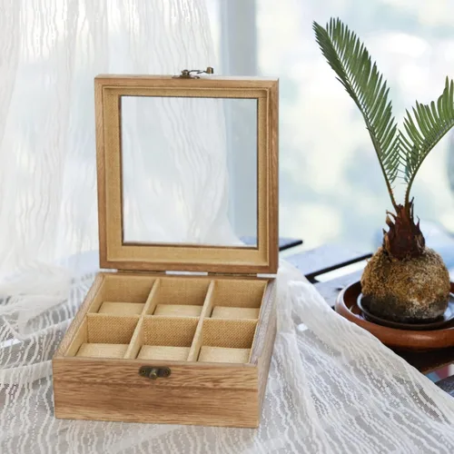 Miniatura 6 de Exper City Caja de reloj organizador de reloj de regalo para el día de San Valentín para hombres y mujeres 6 ranuras almacenamiento de exhibición