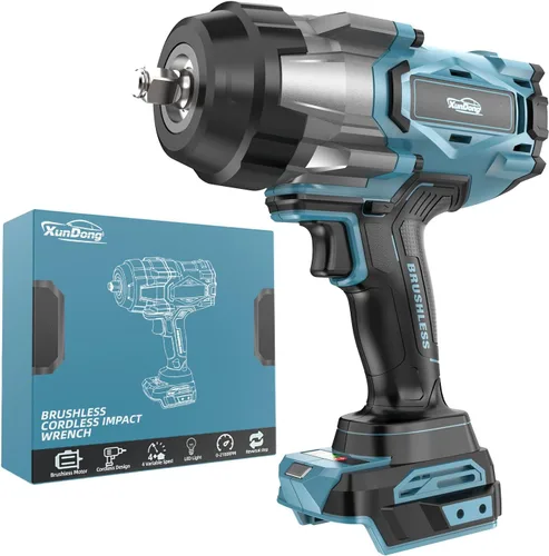 Miniatura 11 de Llave de impacto inalámbrica de 1/2 pulgada compatible con batería Dewalt de 20 V, 1600 pies-libras (2200 N.m), pistola de impacto de alto par
