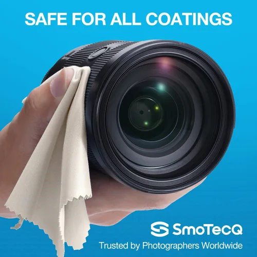 Miniatura 3 de SmoTecQ Paquete de 32 paños de limpieza de lentes de microfibra, ultra suaves, sin arañazos para lentes, pantallas y lentes de cámara, negro + gris