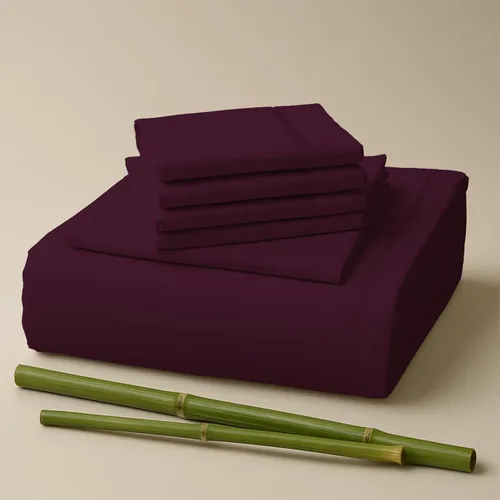 Miniatura 32 de Sacred Thread Sábanas de rayón derivado de bambú tamaño individual, sábanas refrescantes de bolsillo profundo de 18 pulgadas para personas que