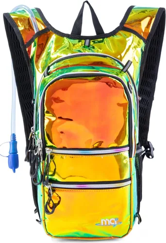 Miniatura 12 de Mochila de hidratación con luces frías, bolsa de agua de 2 L, bolsa ligera para correr, senderismo, bicicleta, escalada, festival de música esencial