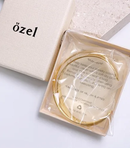 Miniatura 12 de OZEL - Pulseras para mujer, chapados en oro real de 18 quilates, pulseras de oro de cristal colorido para regalos