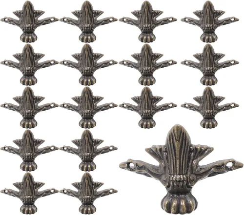 OSALADI 20pcs Vintage Case Legs Retro Decorativo Muebles Pies para Cajas de Joyería Material de Aleación de Zinc Fuerte Fácil Instalación Esquina
