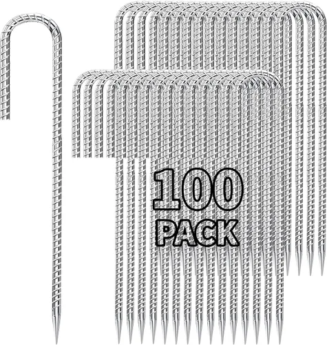 Miniatura 15 de Besitu - Estacas de refuerzo de 16 pulgadas (paquete de 16), estacas de metal resistente para madera, hormigón, plantas de jardín, estacas de acero
