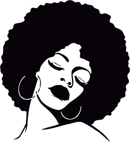 Vinilo adhesivo para pared, diseño de cara de dama negra, mural sexy para peluquería (z596) XL 45 x 54 pulgadas