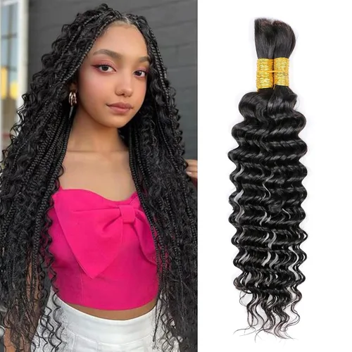 Miniatura 12 de Extensiones de cabello humano afro rizado 4B 4C Afro Kinky a granel de cabello humano virgen sin procesar para mujeres, negro natural, 8 pulgadas
