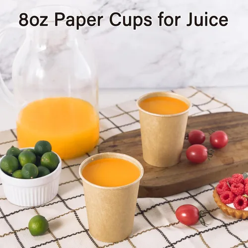 Miniatura 4 de LITOPAK Paquete de 300 Tazas de Café Desechables de 8 oz Tazas de Papel para Agua, Café, Jugo y Té, Tazas de Papel Calientes de 8 Onzas para Hogar