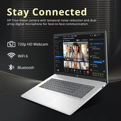 Miniatura 5 de HP 17.3" Diagonal FHD Laptop, AMD Ryzen 5 7430U, 8GB DDR4, 1.25TB Storage(256GB SSD+1TB Docking Station), AMD Radeon Graphics, Numeric keypad, 720p