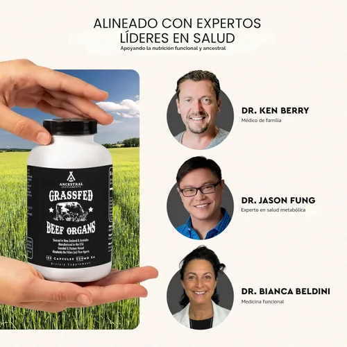 Miniatura 4 de Ancestral Supplements Suplemento de órgano de res alimentado con pasto, apoya el bienestar de todo el cuerpo con una mezcla patentada de hígado