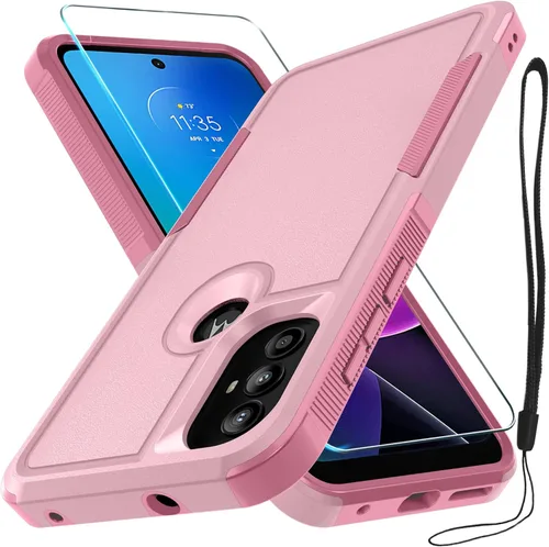 Miniatura 73 de Funda compatible con Moto G 5G 2024, cuerpo completo, resistente, resistente, a prueba de golpes, con correa de cordón, protector de pantalla