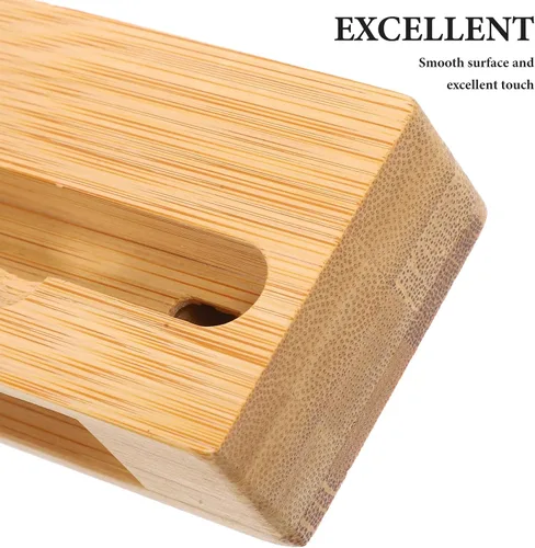 Miniatura 7 de NUOBESTY Soporte de teléfono de madera con amplificador de sonido, soporte universal para teléfono móvil, 3.93 x 2.36 x 1.18 pulgadas, amplificador