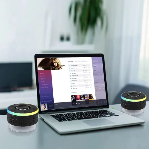 Miniatura 4 de Altavoz de ducha Bluetooth, altavoz portátil Bluetooth 5.3 con ventosa, altavoces inalámbricos impermeables IP7, luces RGB, micrófono integrado