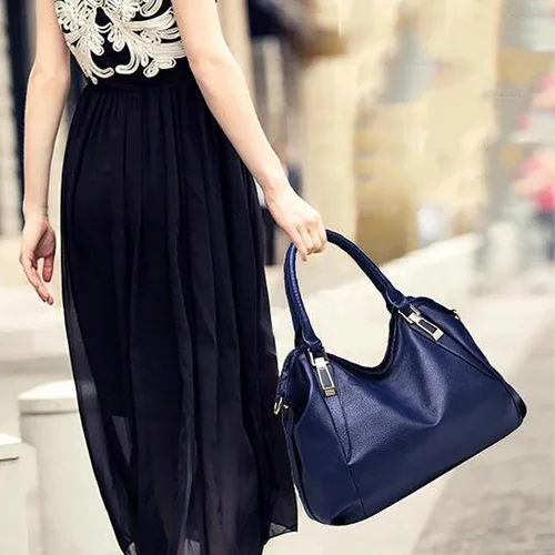 Miniatura 6 de Bolsas de cuero para mujer bolsas de viaje con cremallera bolsas de hombro de cuero sintético suave de gran capacidad bolsas de hombro estilo hobo