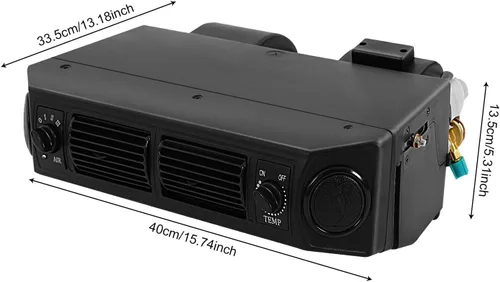 Miniatura 9 de Aire acondicionado Evaporador Cool 12V 8A 3 velocidades 80W Universal Car Truck A/C Motor de cobre Negro