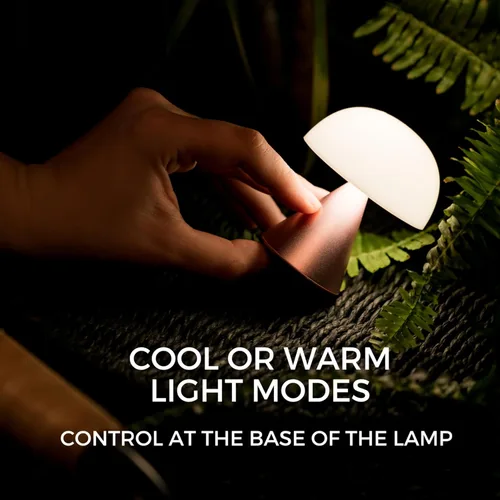 Miniatura 3 de Lexon Mina - Lámpara de Hongo Pequeña – Luz LED Portátil de Mesita de Noche para Dormitorios, Niños y Guardería – Recargable con 12h de Autonomía