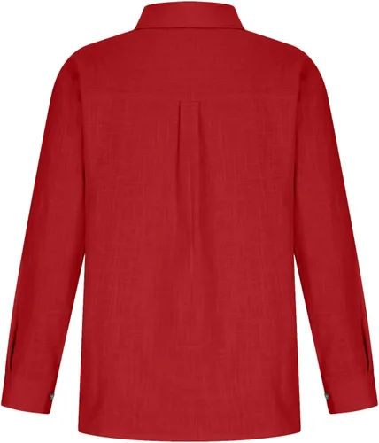 Miniatura 54 de SMIDOW Camisa de algodón y lino con botones para mujer