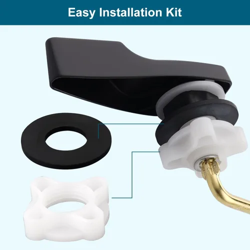 Miniatura 5 de Kit de reemplazo universal de mango de inodoro de montaje lateral en metal compatible con inodoro American Standard/Mansfield/Gerber/TOTO/Kohler