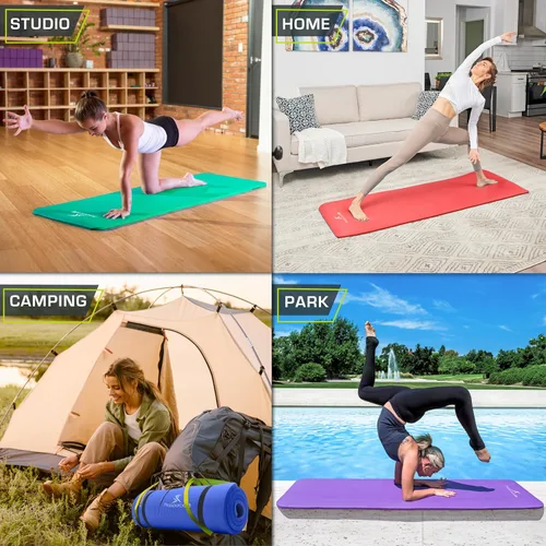 Miniatura 5 de ProsourceFit - Tapete extragrueso para yoga y pilates de ½ pulgada (13 mm), tapete de 71 pulgadas de largo, de alta densidad, con espuma cómoda