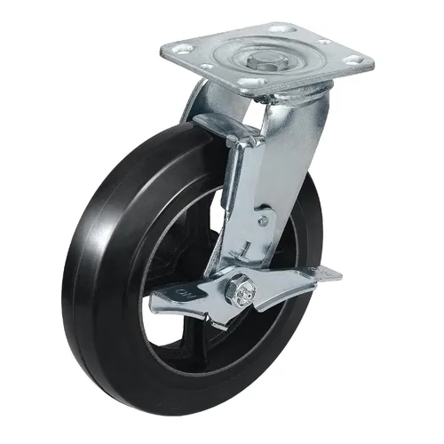 Miniatura 38 de Ruedas industriales de 5 x 2 pulgadas, rueda de goma en hierro fundido, juego de 4 ruedas resistentes con capacidad de hasta 1800 libras