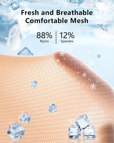 Miniatura 3 de Pantalones cortos refrescantes para mujer para debajo de los vestidos, pantalones cortos antirozaduras, nailon elástico en 4 direcciones, encaje que