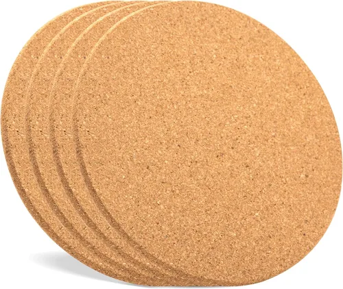 Miniatura 8 de Salvamanteles de corcho para platos calientes, ollas y sartenes, soportes para ollas para cocina, 8 pulgadas, paquete de 6 almohadillas calientes