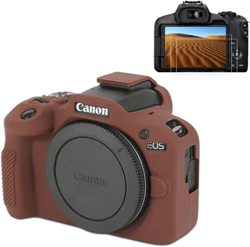 Miniatura 14 de Pocoukate Funda para cámara Canon EOS R100, cubierta protectora de silicona suave con protector de pantalla EOS R100, Accesorios para cámara sin