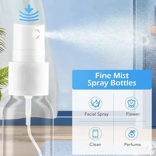 Miniatura 2 de Zoizocp Botellas de aerosol, 1 onza/1.0 fl oz, juego de mini botellas de viaje de plástico de niebla fina vacía, pequeños recipientes de líquido