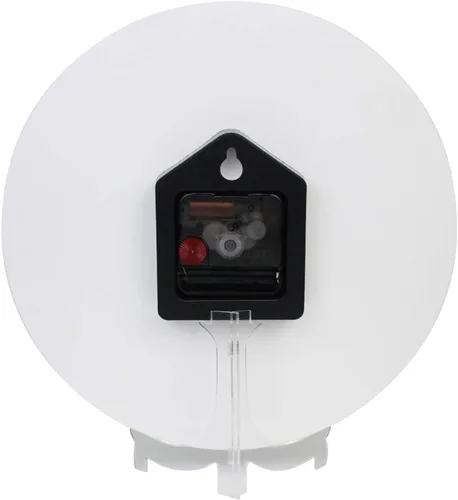 Miniatura 7 de UNISE Reloj de pared redondo con búho azul, silencioso, sin tictac, funciona con pilas, decorativo, acrílico, reloj de pared con colibríes, pájaro